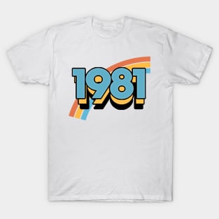 1981 ∆  Retro Birthday Design T-Shirt
